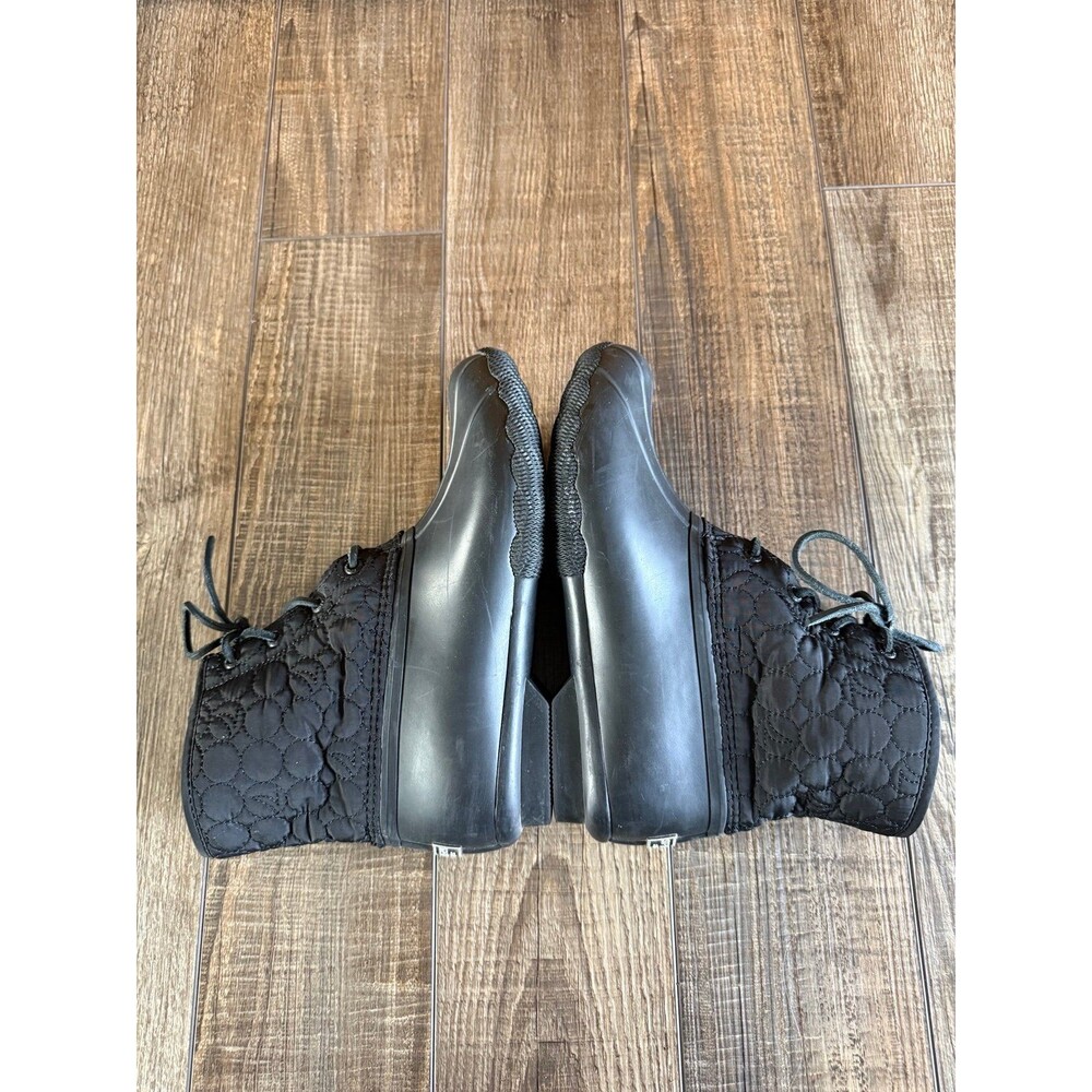 Sperry Saltwater Seacycled Quilted Rain Boots Sz. 8W Black - Picture 4 of 8